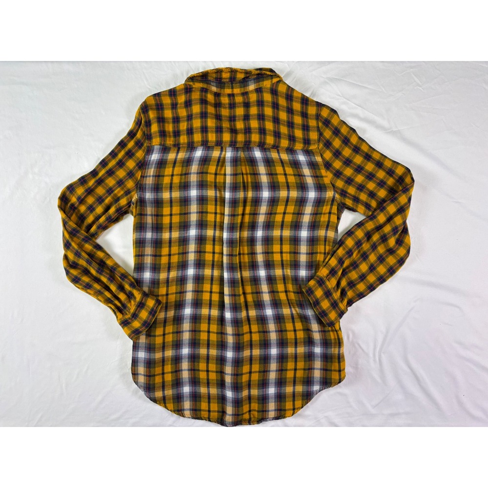 Abercrombie & Fitch Plaid Top Women M Viscose Preppy Academia Cabin Cozy Classic - Picture 7 of 7